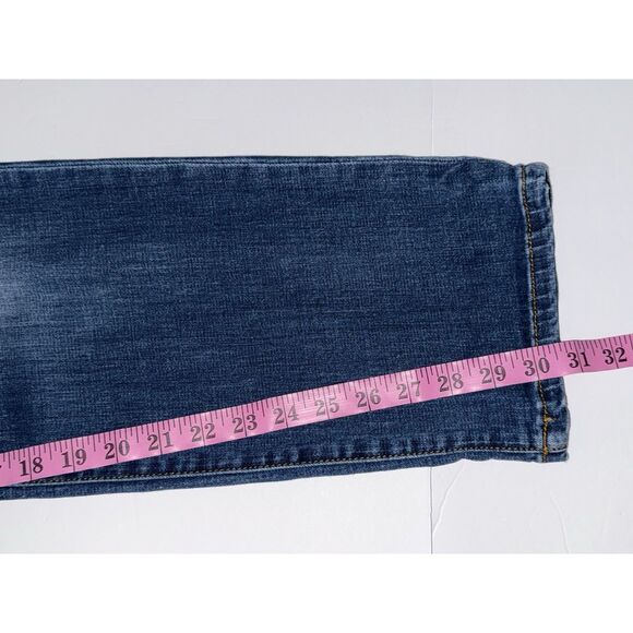 CAbi Jeans Slim Boyfriend Jeans Sz 14 Blue Denim Patchwork Stretch Boho 5308 - Picture 11 of 14